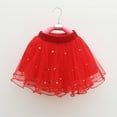 thumbnail image 1 of Xihbxyly Girls Pleated Skirt Toddler Girls Cute Party Dance Costume Splice Solid Color Net Yarn Crimping Pearl Sequins Tulle Skirt, 1 of 4