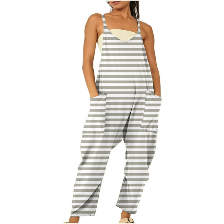 Xihbxyly Jumpsuits for Women, Overalls Women Maternity Jumpsuit Women Loose  Fit Linen Overalls for Women Wide Leg Rompers Cotton Overalls with Pockets Daily  Deals Of The Day Prime Today Only #1 