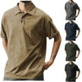thumbnail image 1 of Xihbxyly Mens Casual Shirts Soft Fitted Tees Crew Neck Short Sleeve Tee Tops Mens Casual Shirts Solid Loose Fit Mens Dress Shirts Casual for Casual Wear, 1 of 6