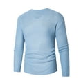 thumbnail image 1 of Xihbxyly Mens Crewneck Sweater, Men's Long Sleeve Shirts Ribbed Pullover Sweater Sim Fit Thermal Tops Crew Neck Stretchy Undershirts Big and Tall Sweaters, 1 of 2