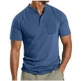 thumbnail image 1 of Xihbxyly Mens Dress Shirts Loose Fit Crew Neck Short Sleeve Pus Size Tops Mens Dress Shirts Solid Regular Fit Mens Casual Shirts Trendy for Outdoor, 1 of 7