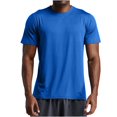 thumbnail image 1 of Xihbxyly Mens Dress Shirts Soft Fitted Tees Crew Neck Short Sleeve Quick Dry T Shirt Mens Casual Shirts Solid Slim Fit Casual Tops Casual for Running, 1 of 5