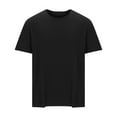 thumbnail image 1 of Xihbxyly Mens Shirts Big & Tall Crew Neck Short Sleeve Quick Dry T Shirt Casual Tops Solid Loose Fit Casual Tops Loose for Men, 1 of 4