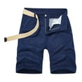 thumbnail image 1 of Xihbxyly Mens Shorts Cargo Shorts for Men, Cargo Shorts for Men Stretch Waist Cotton Hiking Short Casual Solid Zipper Button Pockets Cropped Cargo Shorts Clearance Item Pallet Sales, 1 of 3