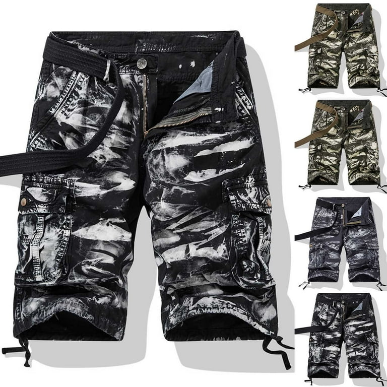 Xihbxyly Mens Shorts Cargo Shorts for Men, Cargo Shorts for Men Stretch  Waist Cotton Hiking Short Casual Solid Zipper Button Pockets Cropped Cargo  Shorts Daily Deals Of The Day Prime Today Only #