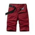 thumbnail image 1 of Xihbxyly Mens Shorts Cargo Shorts for Men, Cargo Shorts for Men Stretch Waist Cotton Hiking Short Casual Solid Zipper Button Pockets Cropped Cargo Shorts Under 10.00 Dollar Items For Women, 1 of 4