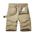 thumbnail image 1 of Xihbxyly Mens Shorts Cargo Shorts for Men, Cargo Shorts for Men Stretch Waist Cotton Hiking Short Casual Solid Zipper Button Pockets Cropped Cargo Shorts 10 Dollar Items Mystery Boxes For Sale, 1 of 7