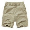 thumbnail image 1 of Xihbxyly Mens Shorts Cargo Shorts for Men, Cargo Shorts for Men Stretch Waist Cotton Hiking Short Casual Solid Zipper Button Pockets Cropped Cargo Shorts Day Deal #3, 1 of 6