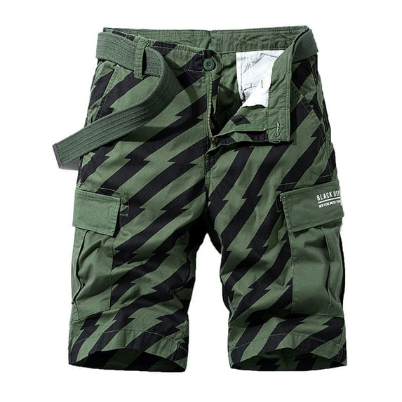 Xihbxyly Mens Shorts Cargo Shorts for Men, Cargo Shorts for Men Stretch Waist Cotton Hiking Short Casual Solid Zipper Button Pockets Cropped Cargo Shorts Liquidation Pallets For Sale #2