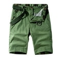thumbnail image 1 of Xihbxyly Mens Shorts Cargo Shorts for Men, Cargo Shorts for Men Stretch Waist Cotton Hiking Short Casual Solid Zipper Button Pockets Cropped Cargo Shorts #2, 1 of 4