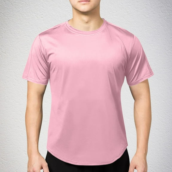 Xihbxyly Mens T-Shirts Comfortable T-Shirt Crew Neck Short Sleeve Pus Size Tops Mens Dress Shirts Solid Slim Fit Casual Tops Trendy for Traveling