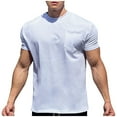 thumbnail image 1 of Xihbxyly Mens Tops Casual Big & Tall Crew Neck Short Sleeve Quick Dry T Shirt Oversized Tshirts for Men Solid Loose Fit Tops Casual Stylish Simple for Casual Wear, 1 of 2