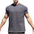 thumbnail image 1 of Xihbxyly Mens Tops Casual Big & Tall Crew Neck Short Sleeve Quick Dry T Shirt Oversized Tshirts for Men Solid Loose Fit Tops Casual Stylish Simple for Casual Wear, 1 of 3