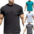thumbnail image 1 of Xihbxyly Mens Tops Casual Big & Tall Crew Neck Short Sleeve Quick Dry T Shirt Oversized Tshirts for Men Solid Loose Fit Tops Casual Stylish Simple for Casual Wear, 1 of 3