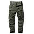 thumbnail image 1 of Xihbxyly Mens Wild Cargo Pants Men Solid Casual Fashion Button-Zip Multi-Pocket Straight Cargo Trousers Yoga Pants Cargo Pants Men Valentines Day Gifts, 1 of 6