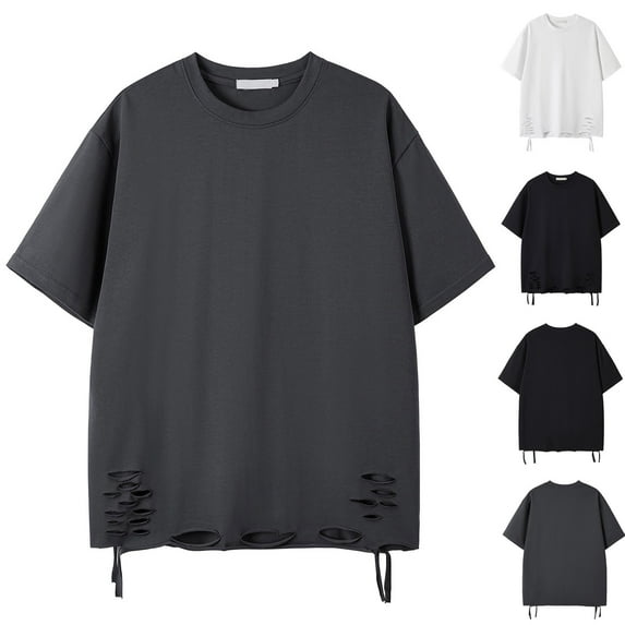 Xihbxyly Oversized Tshirts for Men Stretch Classic Tshirts Crew Neck Short Sleeve Quick Dry T Shirt Oversized Tshirts for Men Solid Slim Fit Mens Dress Shirts Trendy for Casual Wear