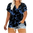thumbnail image 1 of Xihbxyly Plus Size Tops for Women, V Neck T Shirts for Women Short-Sleeve V-Neck T-Shirt Sexy Wrap Shirt Short Sleeve Tunic Top Shirts Womens Summer Tops Loose Tops Blous Clearance Items Deals, 1 of 5