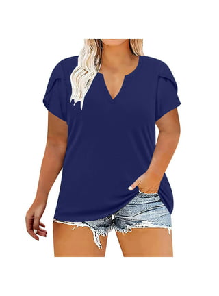 Women's Summer Plus Size Blouse Sexy Deep V Neck Pleated Half Sleeve Ruched  Promenade Tops