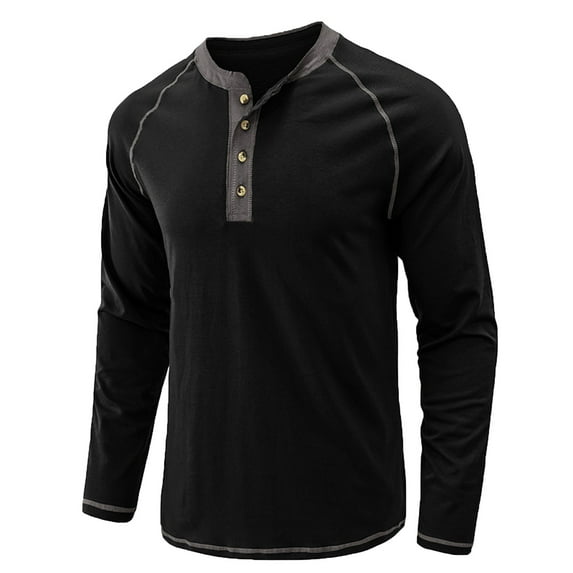 Xihbxyly Pullover Sweaters for Men with Pockets Men's Pullover Button Long Sleeve Bottoming Shirt Round Neck T-Shirt Top 3d Printing Christmas Sweater Mens Workout Tops