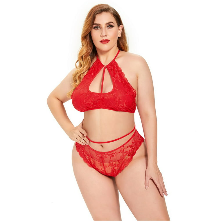 Xihbxyly Sexy Plus Size Underwire Lingerie Sets for Curvy Women