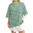 thumbnail image 1 of Xihbxyly Summer Blouses for Women 2024 Women's Crew Neck T Shirts Loose Fit Tshirts Casual Summer Tops Blouses Tees 2024 Trendy Short Sleeve Summer Top Stretchy Breathable Plus Size Tops, 1 of 6