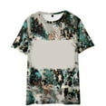 thumbnail image 1 of Xihbxyly Summer Savings Clearance Tops ! Dressy Tops for Women Summer Summer Sashion Slim Loose Tiedye Crew Neck Short Sleeve T-Shirt Casual Loose Fit Blouses Blue XXXXXL, 1 of 5