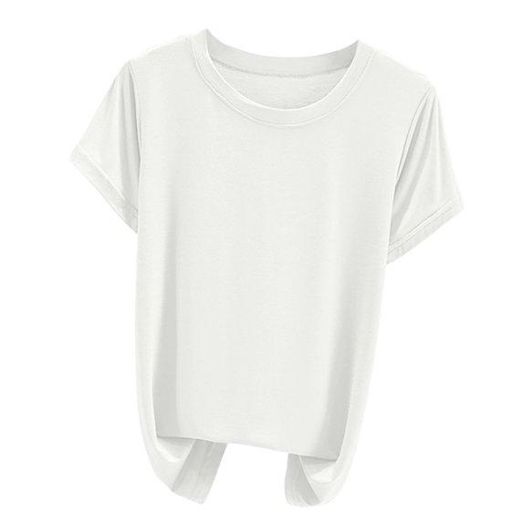 Xihbxyly Summer Tunic Tops for Women Womens Fashion Short Sleeve Crewneck Spring Summer Casual Loose T Shirts Tops Fashion Loose Fit Plus Size Tops