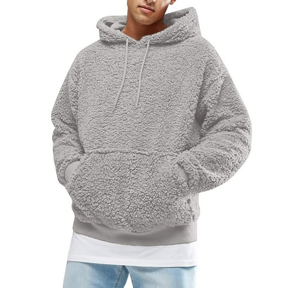 Xihbxyly Sweatshirts for Men Hoodie Men's Fleece Pullover Hoodie, Heavyweight Hoodie Winter Casual Hooded Sweatshirt Long Sleeve Drawstring with Pockets Big and Tall Hoodie Sweatshirt