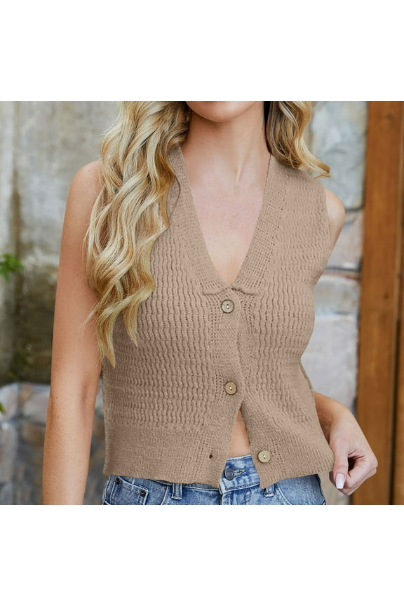 Tops for Women Summer Solid Color V-Neck Tank Tops Casual Loose Fit Sleeveless Standard Straps Summer Shirts