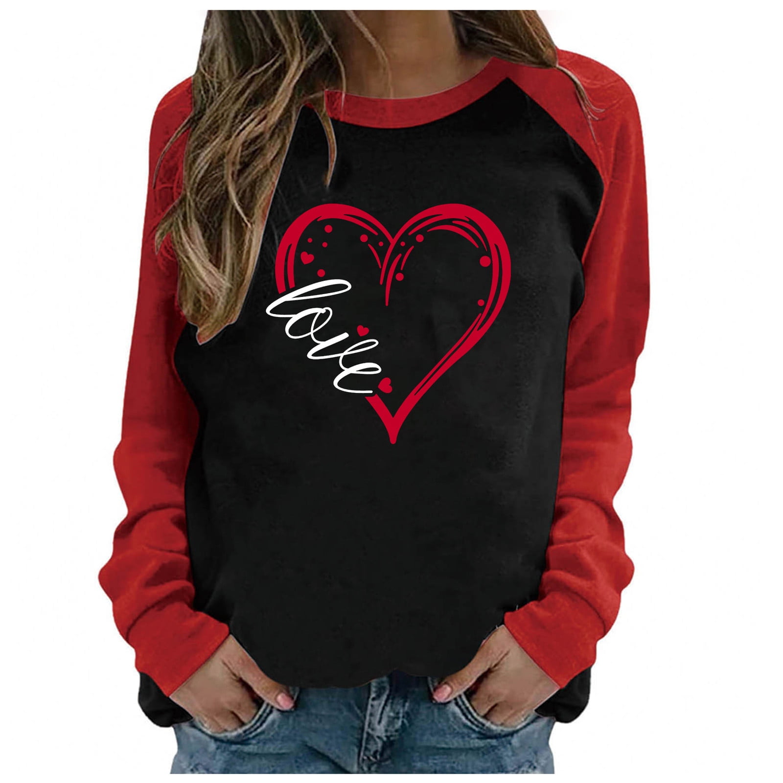 Xihbxyly Valentines Day Sweatshirt for Women, Valentines Day Gifts ...