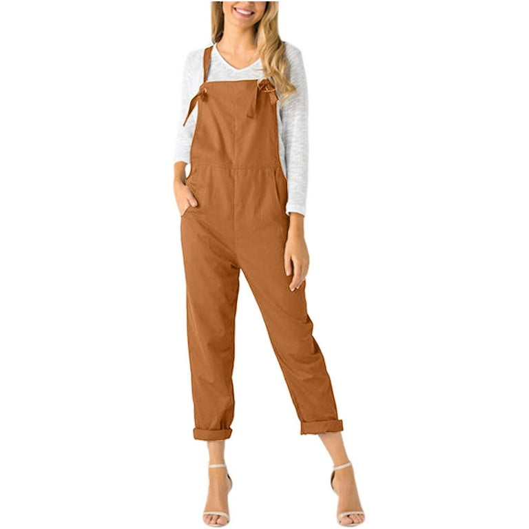 Xihbxyly Versatile Sleeveless Jumpsuit with Waist Belt for Women Solid  Color Sleeveless Jumpsuit with Pockets Trendsetting Sleeveless Wide Leg  Long/Short Jumpsuitfor Women Perfect for Any Occasion 