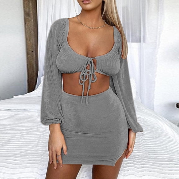 Xihbxyly Women 2 Piece Suit 2025 Fashion Women Summer Vest Camis Skirt Suit Set Short Sleeve Bandage Sexy Sets Modern Fashion Set