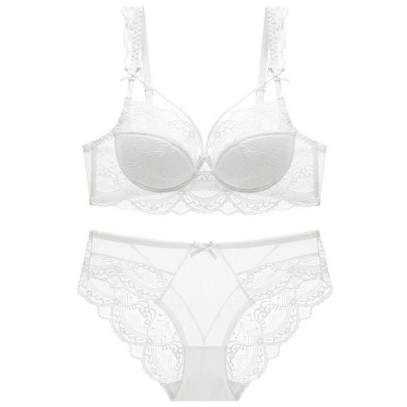 Xihbxyly Women's Lingerie Women's French Sexy Gathering Large Size Bra Set Ultra-thin Big Breasts Shows Small Collection Sexy Woman Lingerie Lace Mesh Lingerie Sexy Sets