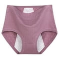 thumbnail image 1 of Xihbxyly Women's Period Underwear High Waisted Postpartum Menstrual Panties Large Solid Color Leak Proof Menstrual Underwear, 1 of 6