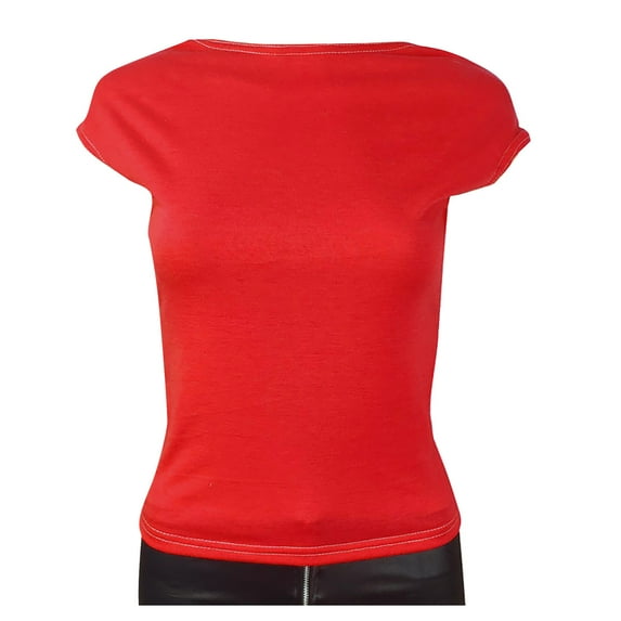 Xihbxyly Womens Blouses, Women's Short Sleeve T-Shirt Solid Color Basics Crewneck Casual Top Pullover T-Shirt Casual Tunic Top
