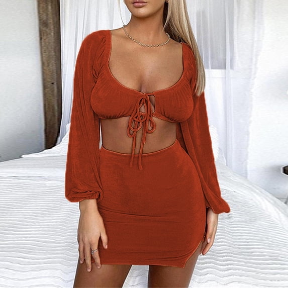 Xihbxyly Womens Dress Suits 2 Piece Set 2025 Fashion Women Summer Vest Camis Skirt Suit Set Short Sleeve Bandage Sexy Sets Modern Fashion Set