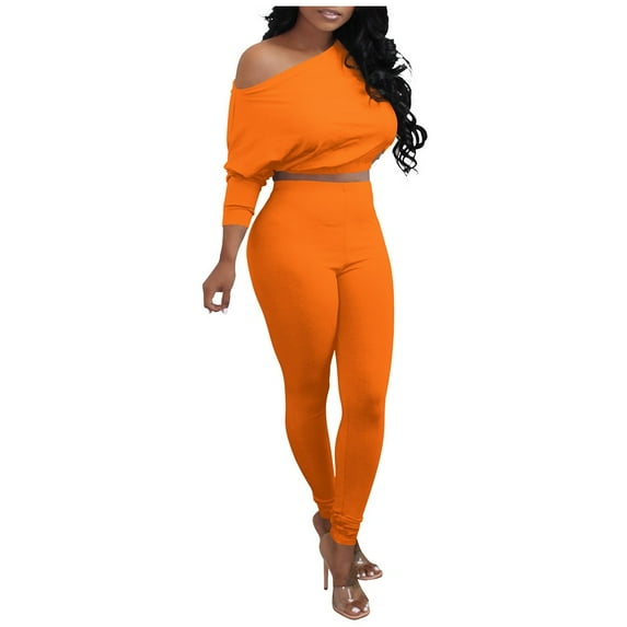 Xihbxyly Womens Fleece Lined Leggings Fashion Women Autumn Lady Split 2 Piece Sports Suit Set Casual Solid Color Suit Winter Wool Warm Elastic Yoga Slim 0