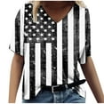 thumbnail image 1 of Xihbxyly Womens Plus Size Tops Summer Short Sleeve T-Shirt Casual Loose V Neck Tee Shirts July 4 Shirts for Women Independence Day Tops # Womens Deals #1, 1 of 5