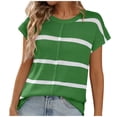thumbnail image 1 of Xihbxyly Womens Tunic Tops Women's Short Sleeve Crew Neck T Shirts Loose Fit Tshirts Casual Summer Tops Blouses Tees 2024 Trendy Trendy Lightweight Soft Plus Size Tops Summer Saving Clearance Tops, 1 of 6