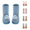 thumbnail image 1 of Xijirk 3D Mushroom Baby Floor Socks Non Slip Mid Calf Infant Walking Socks Blue,0-6 Months, 1 of 7
