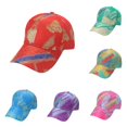 thumbnail image 1 of Xijirk Abstract Print Baseball Cap Colorful Pattern Curved Brim Headwear for Beach Outdoor Walking Daily Casual Activities,Red,M, 1 of 3