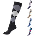 thumbnail image 1 of Xijirk Argyle Knee High Socks Women Classic Plaid Knit Knee Length Socks Casual Preppy Daily Outfits Size:L, 1 of 3