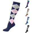 thumbnail image 1 of Xijirk Argyle Knee High Socks Women Classic Plaid Knit Knee Length Socks Casual Preppy Daily Outfits Size:S, 1 of 3