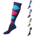 thumbnail image 1 of Xijirk Argyle Knee High Socks Women Classic Plaid Knit Knee Length Socks Casual Preppy Daily Outfits Size:S, 1 of 3