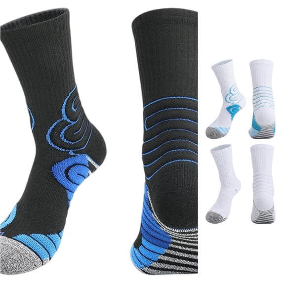 Xijirk Athletic Crew Socks Cushioned Arch Support Running Sports Socks Size:M