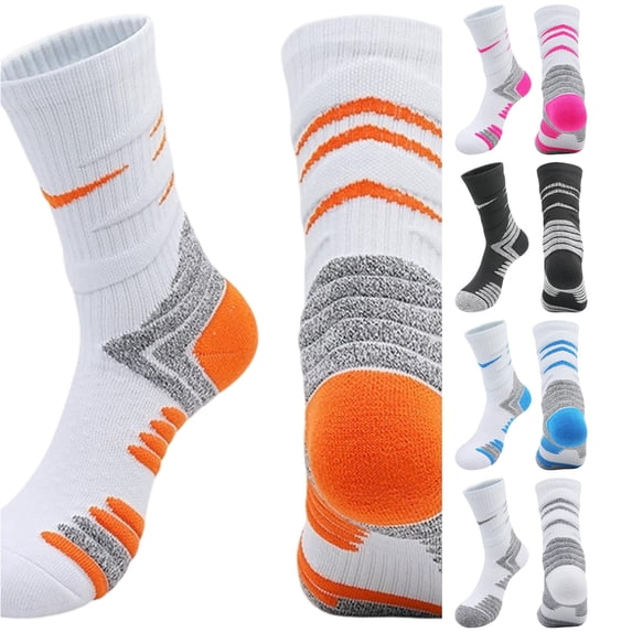 Xijirk Athletic Crew Socks Cushioned Arch Support Running Sports Socks Size:M