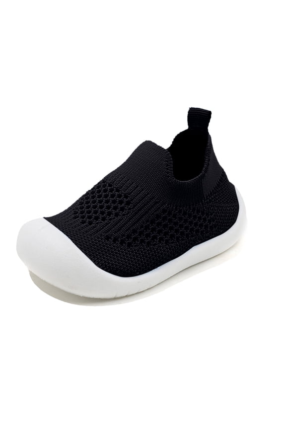 Baby Breathable Shoes Soft Rubber Sole Lightweight Flexible Comfortable Footwear For Indoor Daily Use,Beige,18-24 Months
