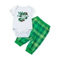 thumbnail image 1 of Xijirk Baby Girls Boys St Patricks Day Green Outfit 2PCs Bodysuit Romper Pants Set Soft Cotton Holiday Wear for 0 24 Months,6-12 Months,Mint Green, 1 of 8