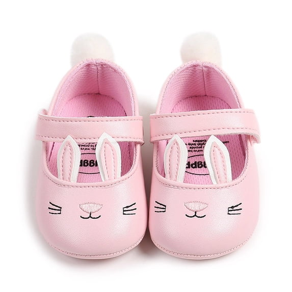 Xijirk Baby Girls First Walking Sandals Soft Sole Breathable Lightweight Summer Casual Bunny Design Toddler Shoes,Z06 Pink,0-6 Months