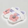 thumbnail image 1 of Xijirk Baby Girls Mary Jane Shoes Soft Sole Shoes Floral Design Casual Everyday Wear for Toddler,12-18 Months, 1 of 8